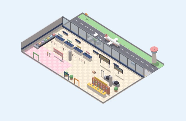 공항 낮 풍경
